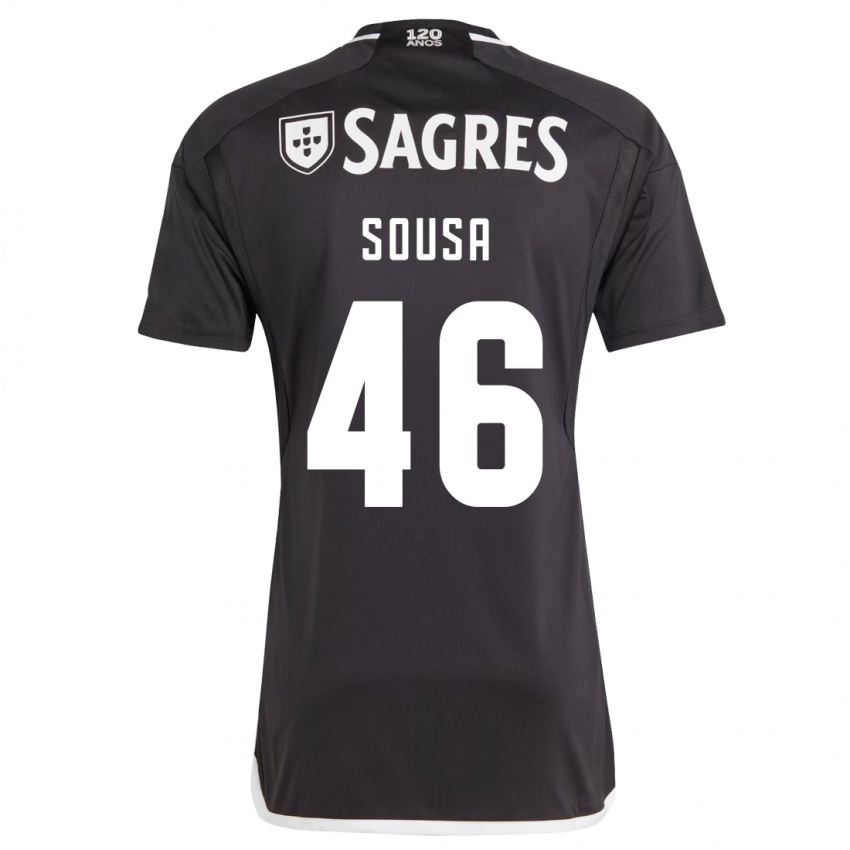 Heren Gerson Sousa #46 Zwart Uitshirt Uittenue 2023/24 T-Shirt België