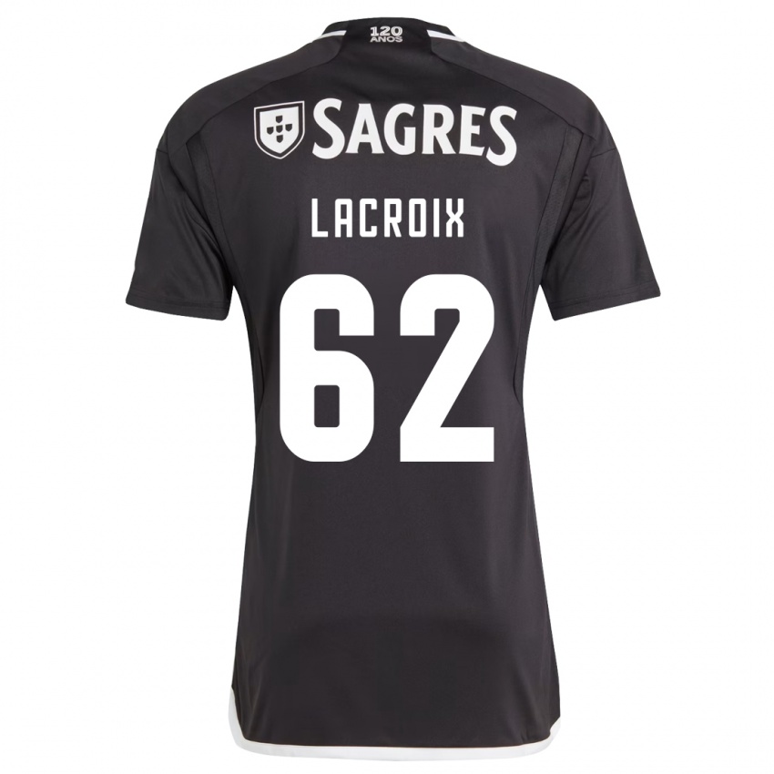 Herren Lenny Lacroix #62 Schwarz Auswärtstrikot Trikot 2023/24 T-Shirt Belgien