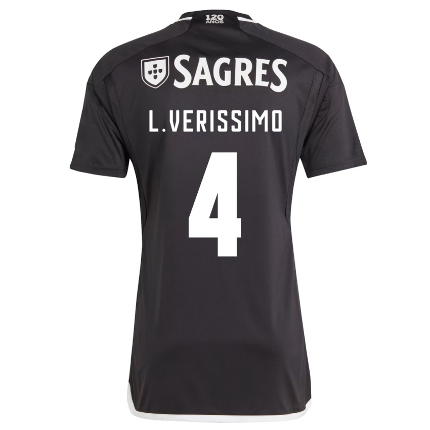 Heren Lucas Verissimo #4 Zwart Uitshirt Uittenue 2023/24 T-Shirt België