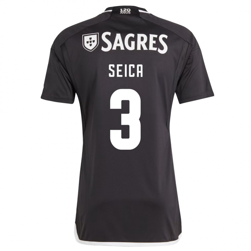 Heren Ana Seica #3 Zwart Uitshirt Uittenue 2023/24 T-Shirt België
