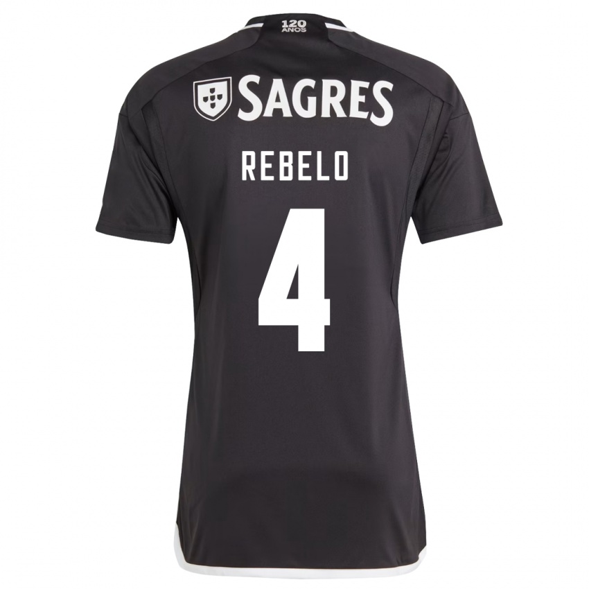 Herren Silvia Rebelo #4 Schwarz Auswärtstrikot Trikot 2023/24 T-Shirt Belgien