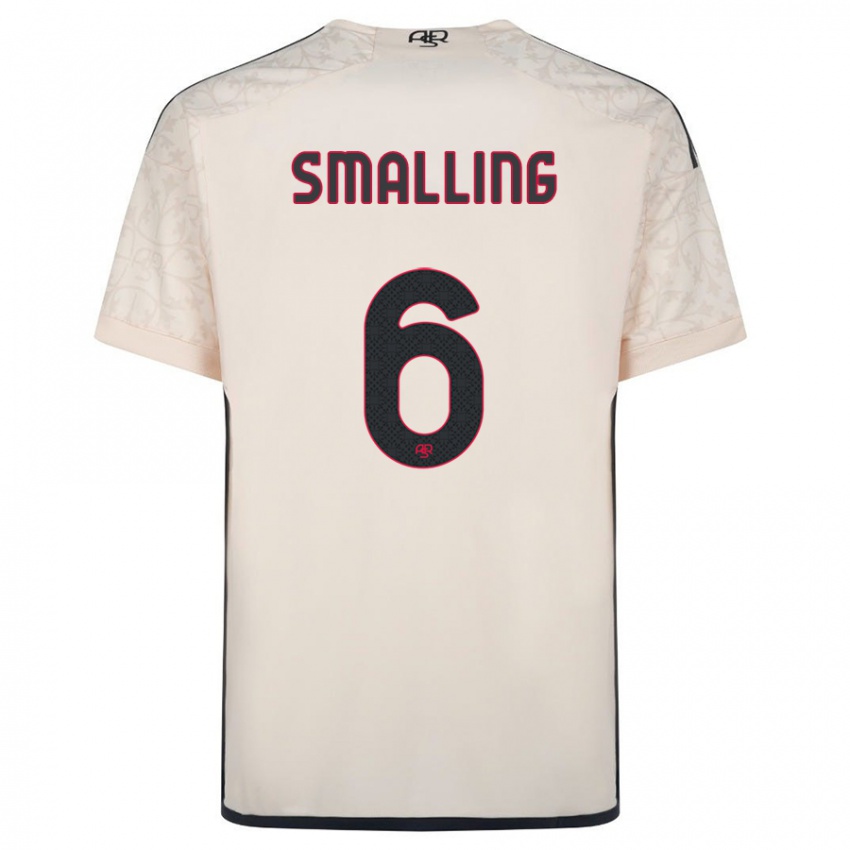 Herren Chris Smalling #6 Cremefarben Auswärtstrikot Trikot 2023/24 T-Shirt Belgien