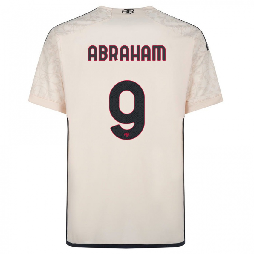 Homme Maillot Tammy Abraham #9 Blanc Cassé Tenues Extérieur 2023/24 T-Shirt Belgique