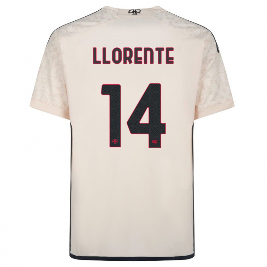 Herren Diego Llorente #14 Cremefarben Auswärtstrikot Trikot 2023/24 T-Shirt Belgien