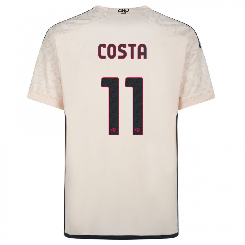 Herren João Costa #11 Cremefarben Auswärtstrikot Trikot 2023/24 T-Shirt Belgien