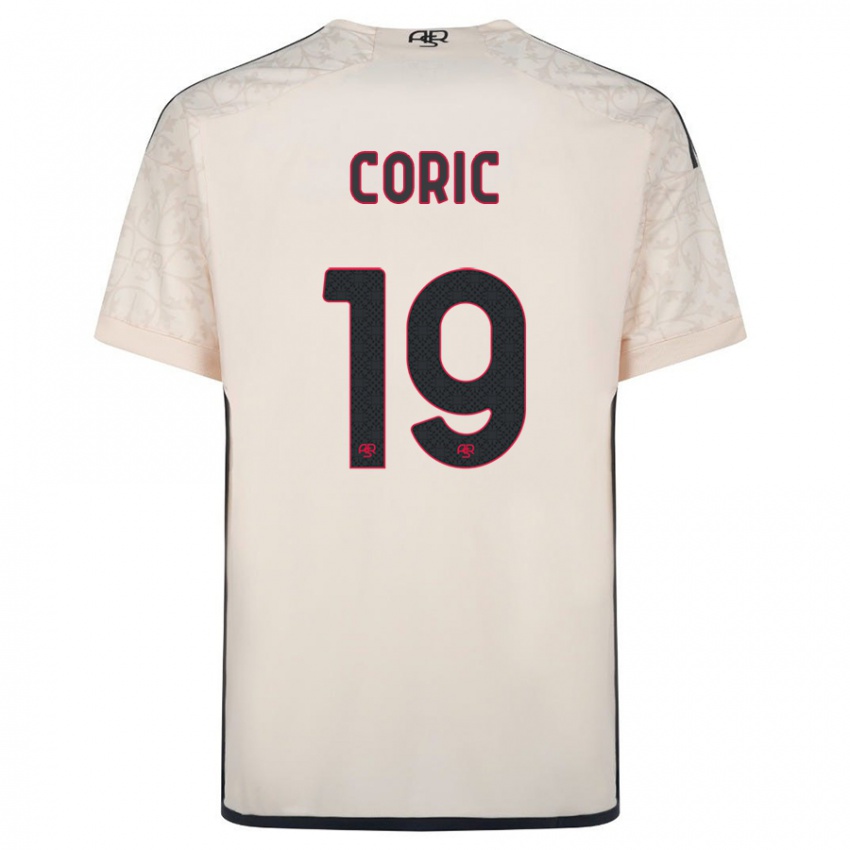 Herren Ante Coric #19 Cremefarben Auswärtstrikot Trikot 2023/24 T-Shirt Belgien