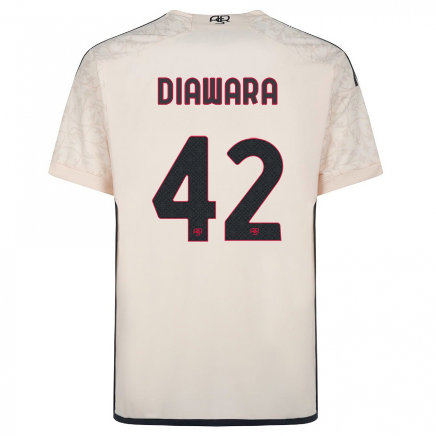 Herren Amadou Diawara #42 Cremefarben Auswärtstrikot Trikot 2023/24 T-Shirt Belgien