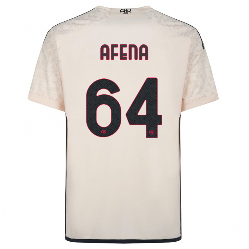 Herren Felix Afena-Gyan #64 Cremefarben Auswärtstrikot Trikot 2023/24 T-Shirt Belgien