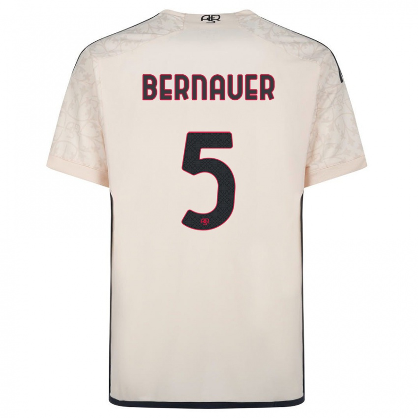 Homme Maillot Vanessa Bernauer #5 Blanc Cassé Tenues Extérieur 2023/24 T-Shirt Belgique
