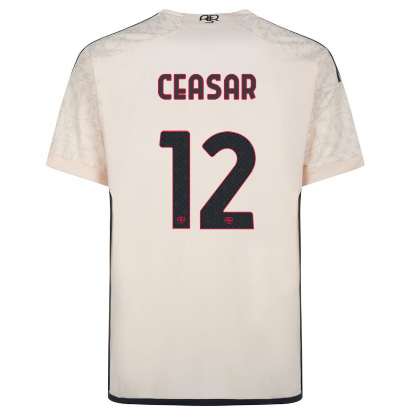 Herren Camelia Ceasar #12 Cremefarben Auswärtstrikot Trikot 2023/24 T-Shirt Belgien