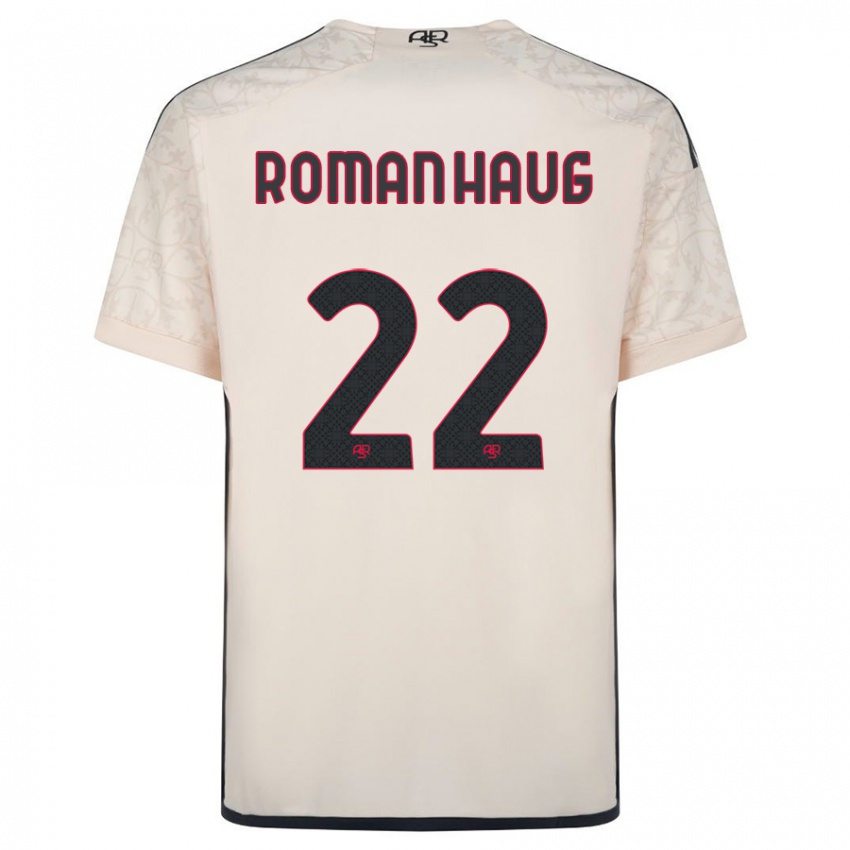 Herren Sophie Roman Haug #22 Cremefarben Auswärtstrikot Trikot 2023/24 T-Shirt Belgien