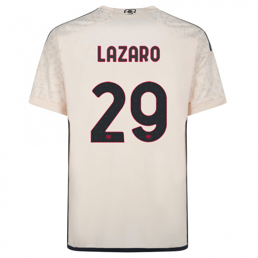 Herren Paloma Lazaro #29 Cremefarben Auswärtstrikot Trikot 2023/24 T-Shirt Belgien
