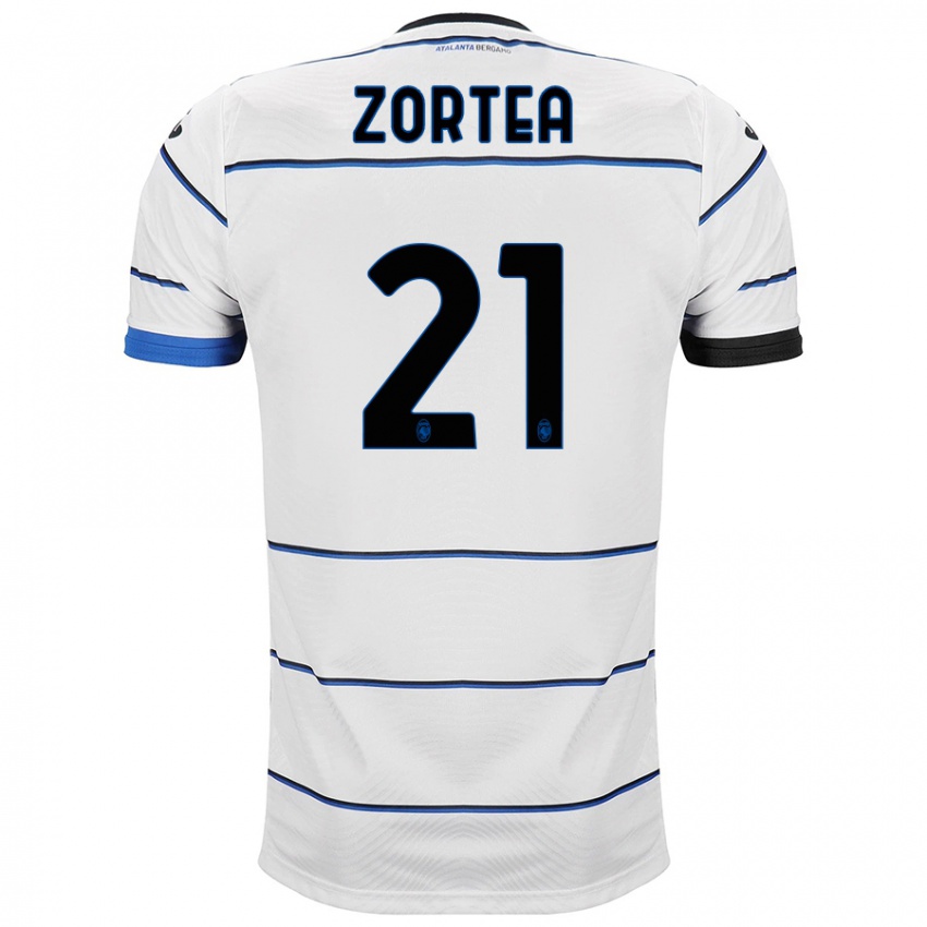 Herren Nadir Zortea #21 Weiß Auswärtstrikot Trikot 2023/24 T-Shirt Belgien