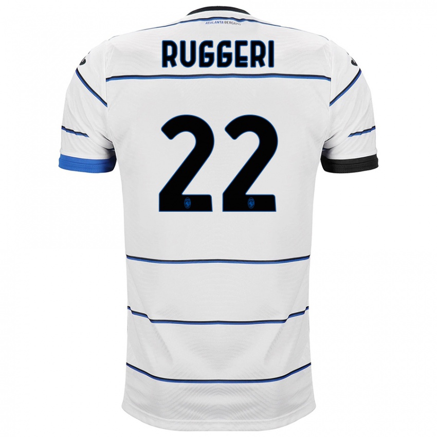 Herren Matteo Ruggeri #22 Weiß Auswärtstrikot Trikot 2023/24 T-Shirt Belgien