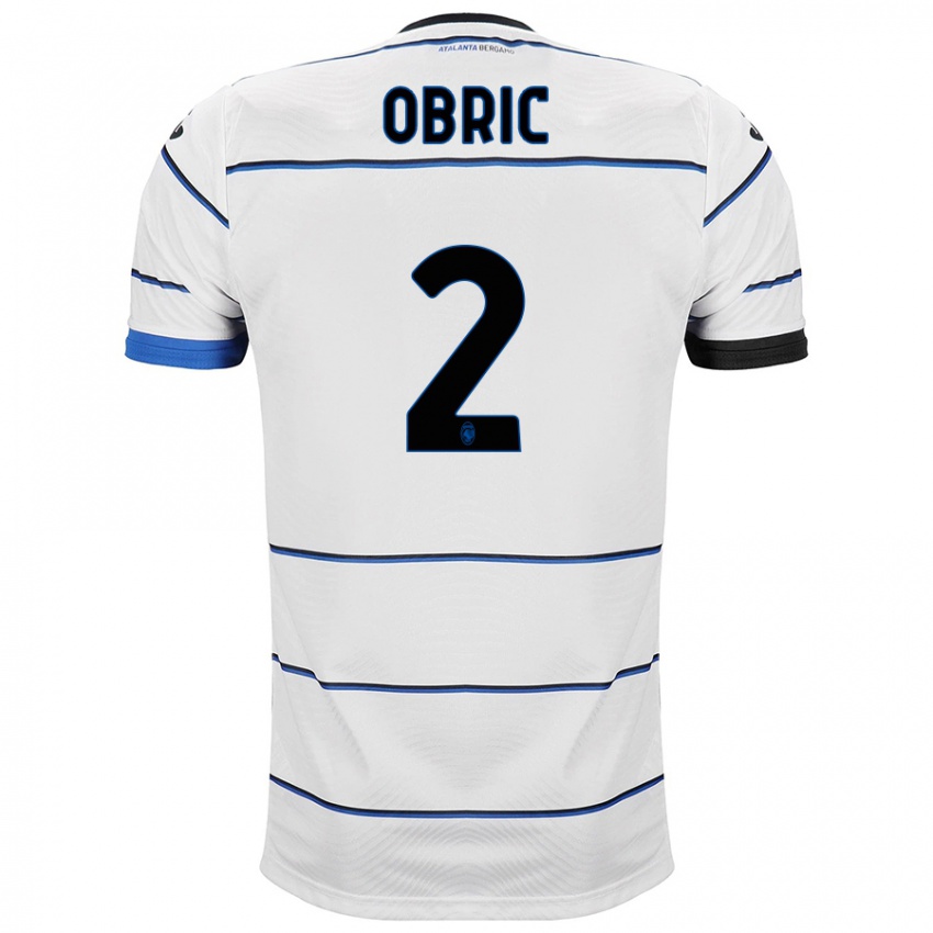 Herren Relja Obric #2 Weiß Auswärtstrikot Trikot 2023/24 T-Shirt Belgien