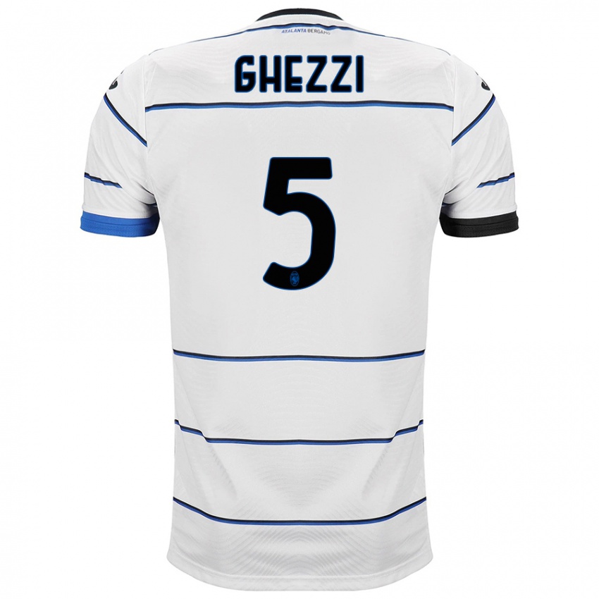 Heren Samuele Ghezzi #5 Wit Uitshirt Uittenue 2023/24 T-Shirt België