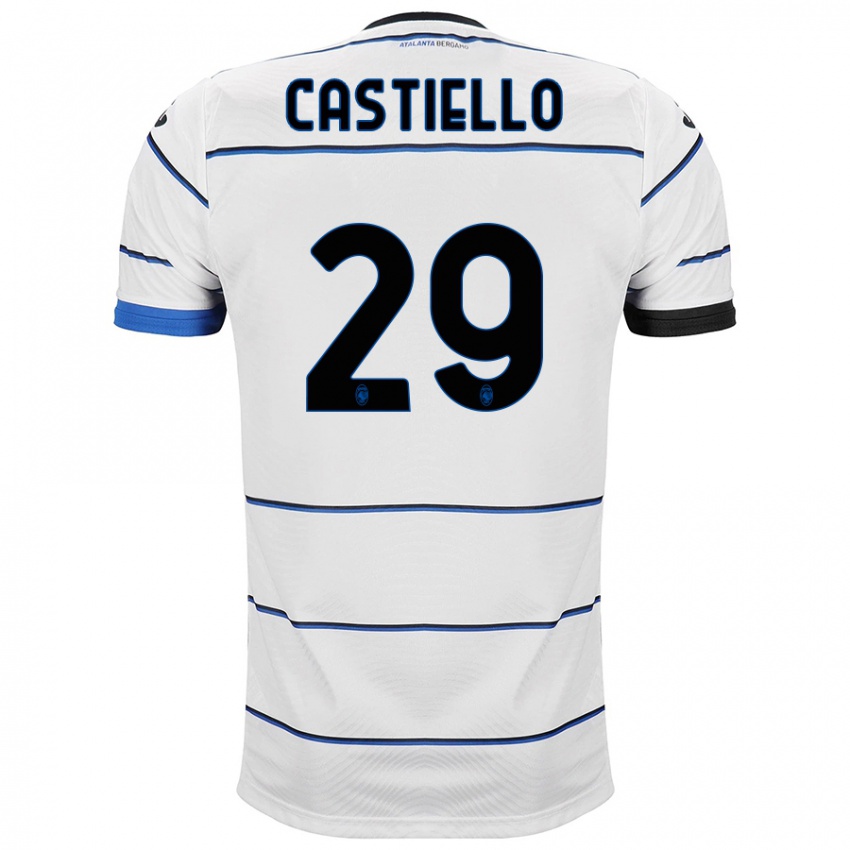 Herren Alex Castiello #29 Weiß Auswärtstrikot Trikot 2023/24 T-Shirt Belgien