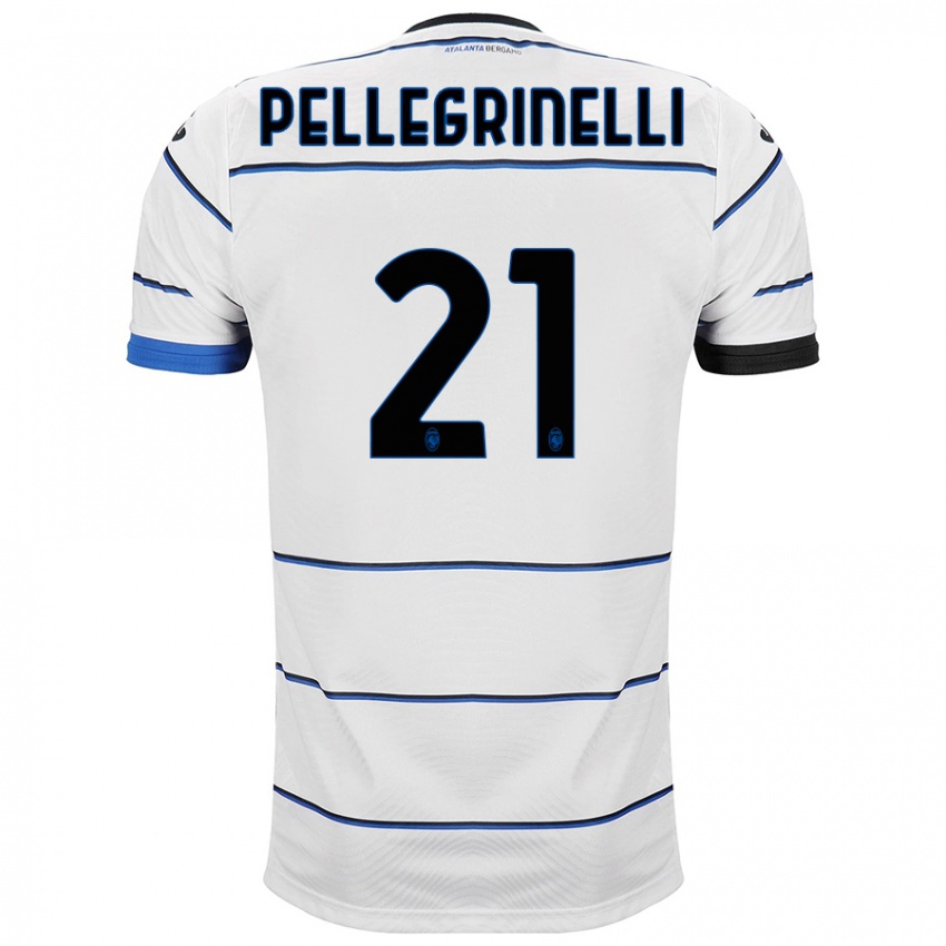 Herren Giorgia Pellegrinelli #21 Weiß Auswärtstrikot Trikot 2023/24 T-Shirt Belgien