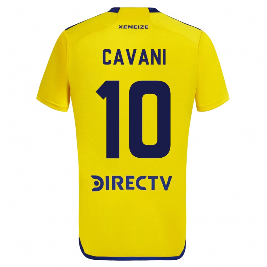 Herren Edinson Cavani #10 Gelb Auswärtstrikot Trikot 2023/24 T-Shirt Belgien