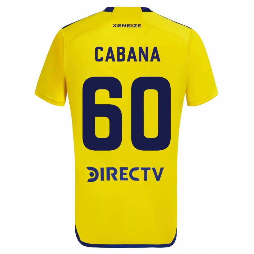 Heren Juan Pablo Cabana #60 Geel Uitshirt Uittenue 2023/24 T-Shirt België