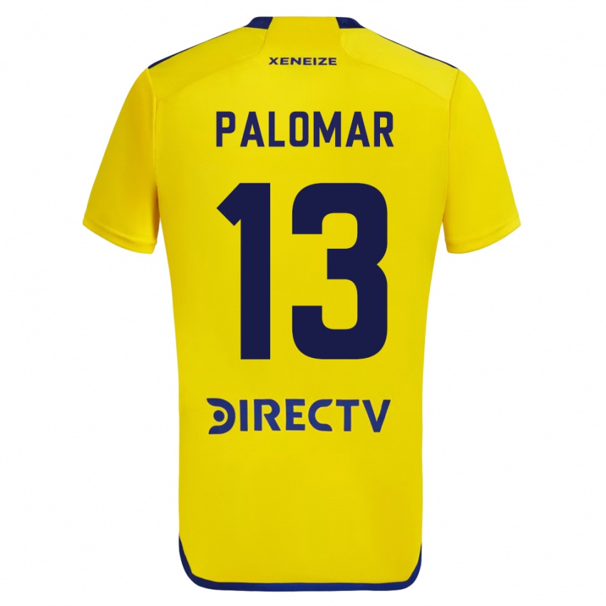 Herren Estefania Palomar #13 Gelb Auswärtstrikot Trikot 2023/24 T-Shirt Belgien