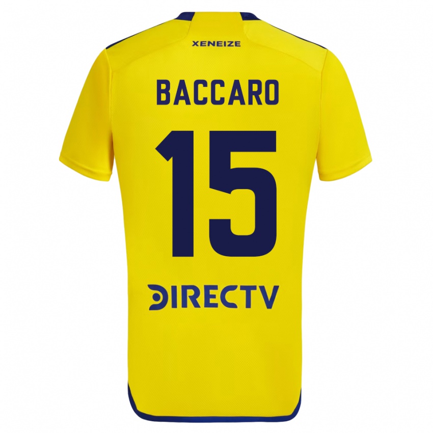 Herren Camila Baccaro #15 Gelb Auswärtstrikot Trikot 2023/24 T-Shirt Belgien