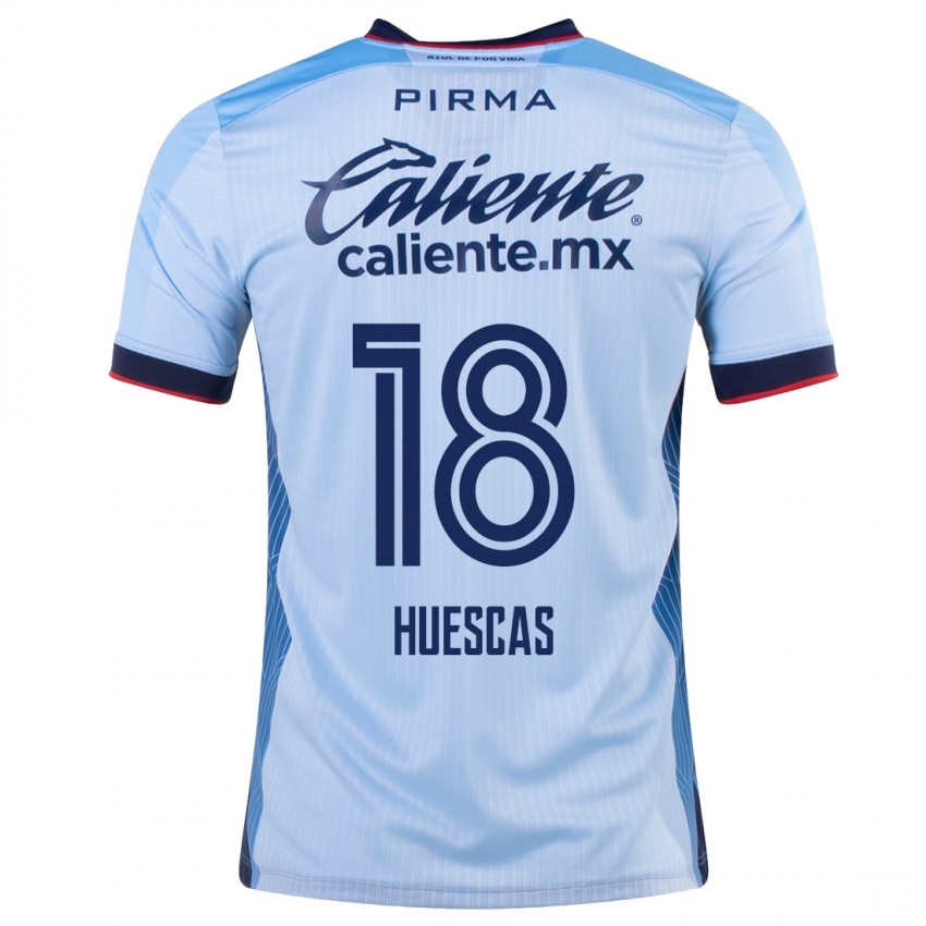 Heren Rodrigo Huescas #18 Hemelsblauw Uitshirt Uittenue 2023/24 T-Shirt België