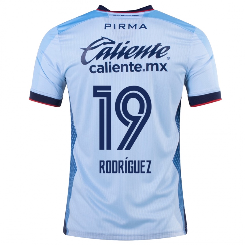 Heren Carlos Rodriguez #19 Hemelsblauw Uitshirt Uittenue 2023/24 T-Shirt België