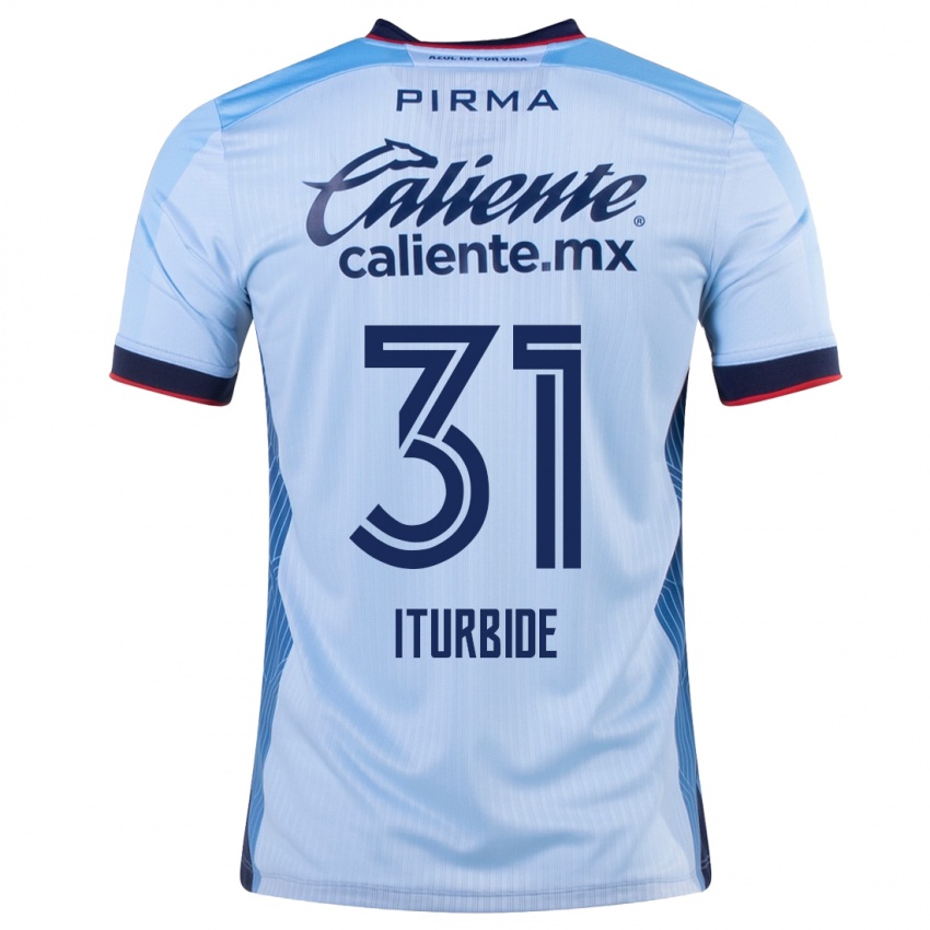 Heren Luis Iturbide #31 Hemelsblauw Uitshirt Uittenue 2023/24 T-Shirt België