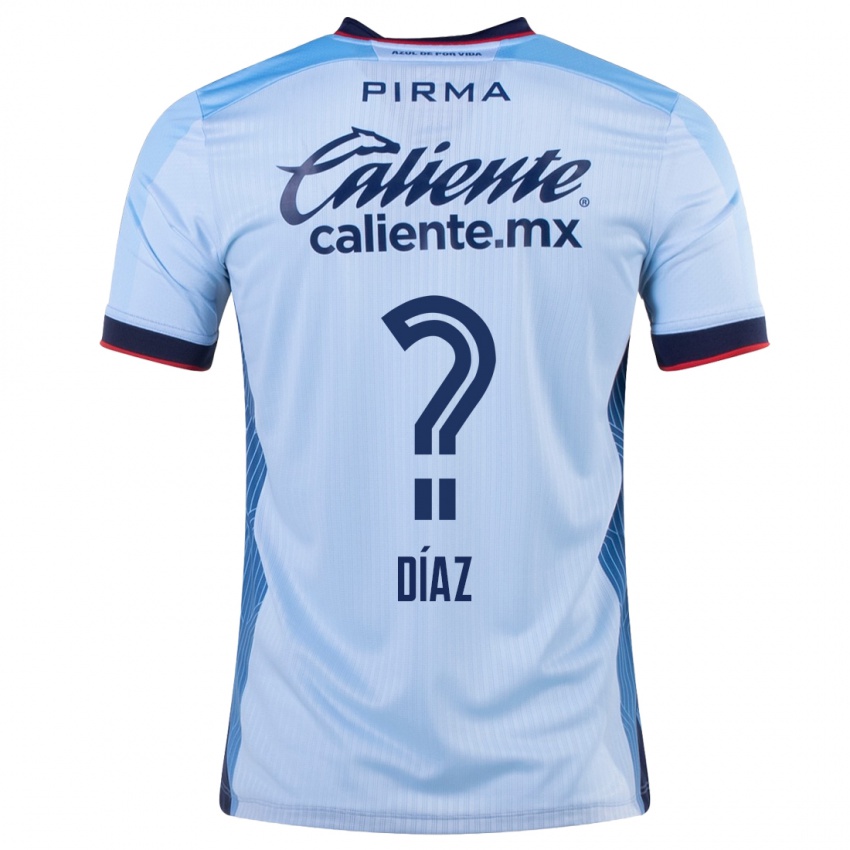 Heren Josué Díaz #0 Hemelsblauw Uitshirt Uittenue 2023/24 T-Shirt België