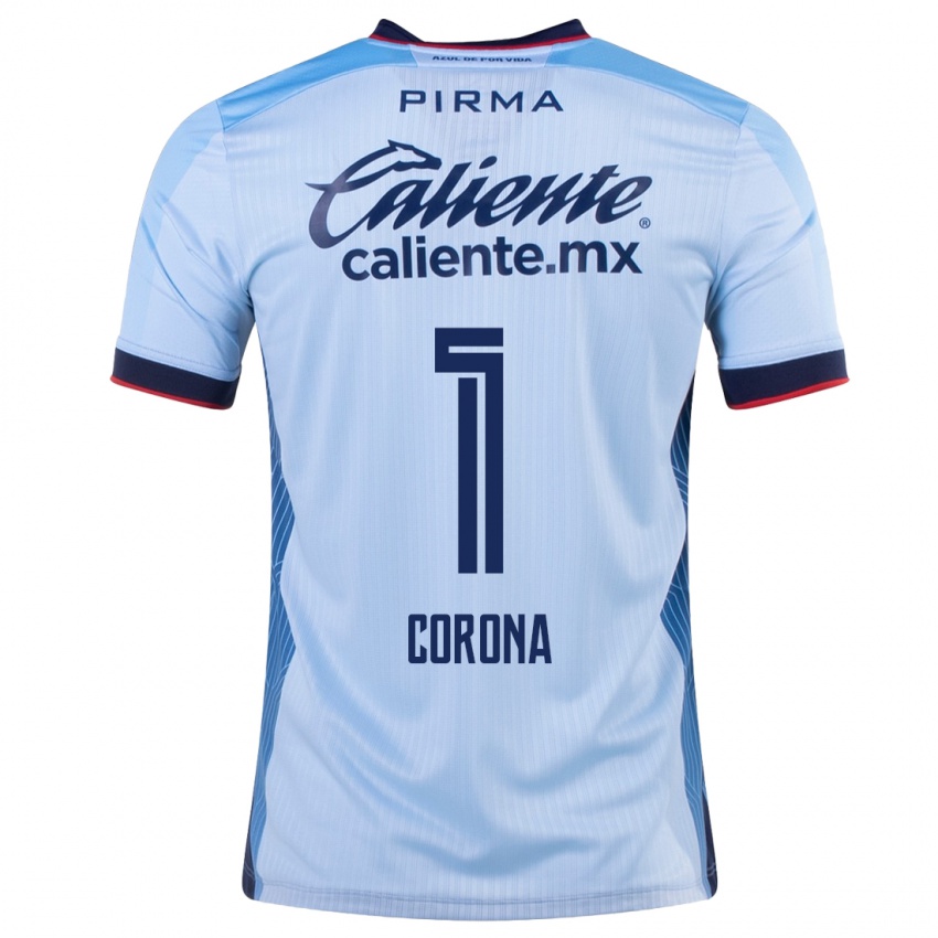 Herren Jose De Jesus Corona #1 Himmelblau Auswärtstrikot Trikot 2023/24 T-Shirt Belgien