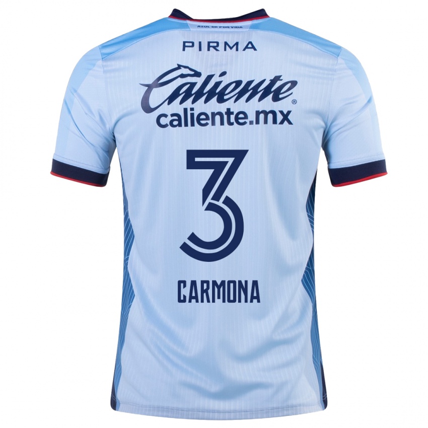 Heren Edith Carmona #3 Hemelsblauw Uitshirt Uittenue 2023/24 T-Shirt België