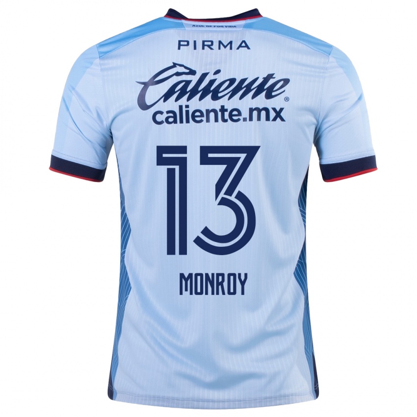 Heren Daniela Monroy #13 Hemelsblauw Uitshirt Uittenue 2023/24 T-Shirt België