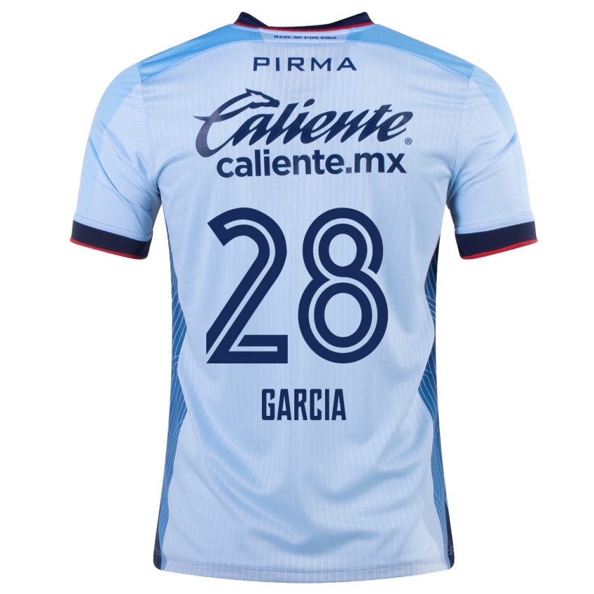 Herren Ana Garcia #28 Himmelblau Auswärtstrikot Trikot 2023/24 T-Shirt Belgien