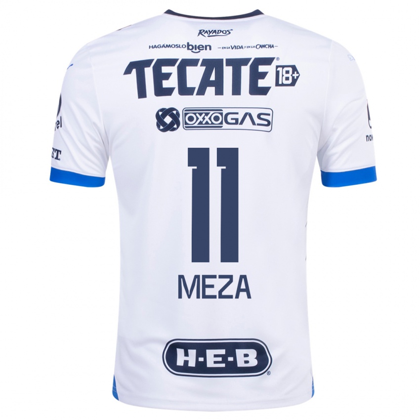 Herren Maximiliano Meza #11 Weiß Auswärtstrikot Trikot 2023/24 T-Shirt Belgien