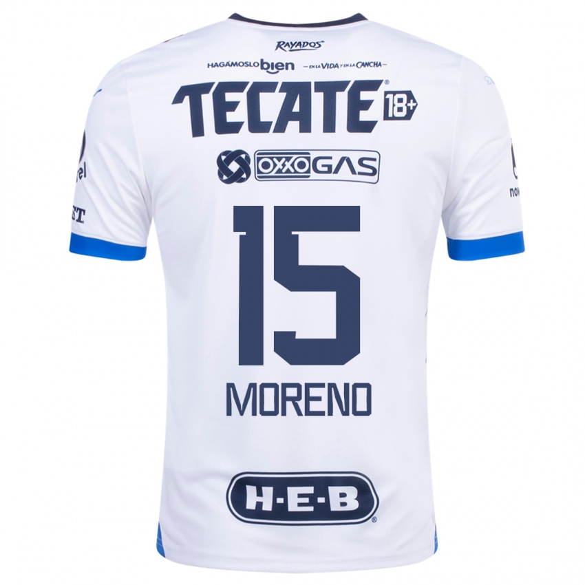 Herren Hector Moreno #15 Weiß Auswärtstrikot Trikot 2023/24 T-Shirt Belgien