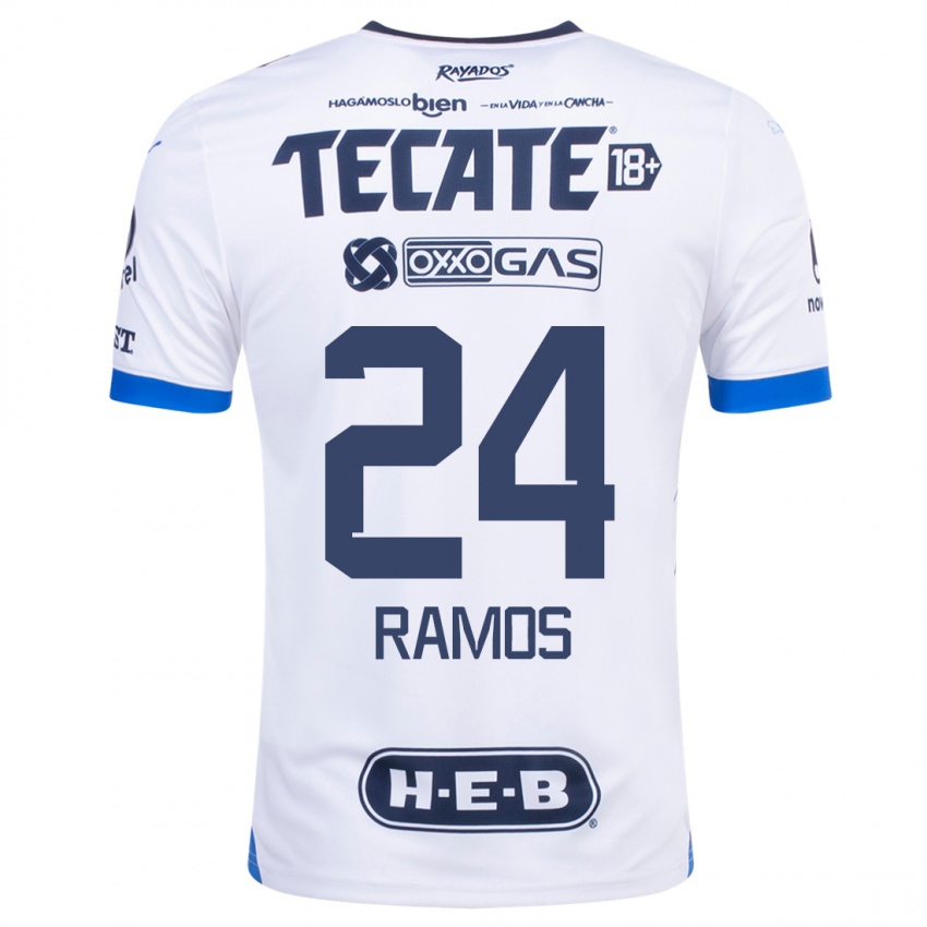 Herren Cesar Ramos #24 Weiß Auswärtstrikot Trikot 2023/24 T-Shirt Belgien