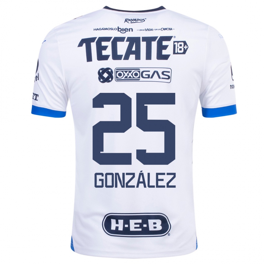 Herren Jonathan González #25 Weiß Auswärtstrikot Trikot 2023/24 T-Shirt Belgien
