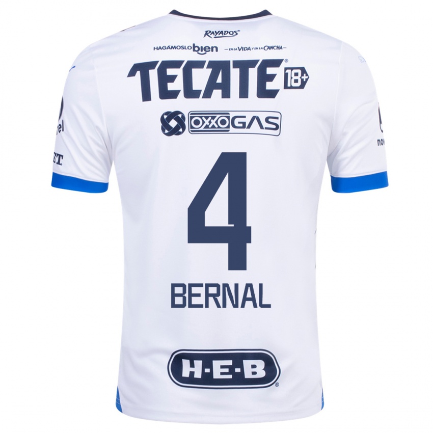 Herren Rebeca Bernal #4 Weiß Auswärtstrikot Trikot 2023/24 T-Shirt Belgien