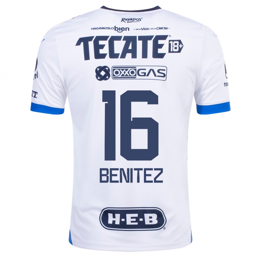 Herren Xanic Benitez #16 Weiß Auswärtstrikot Trikot 2023/24 T-Shirt Belgien