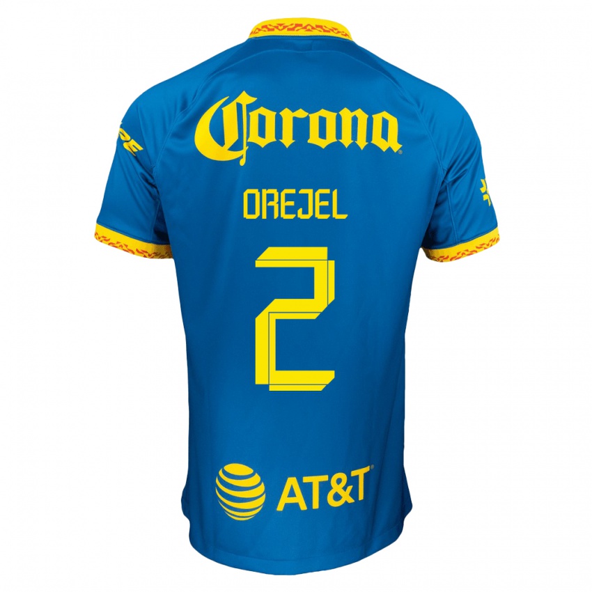 Herren Jocelyn Orejel #2 Blau Auswärtstrikot Trikot 2023/24 T-Shirt Belgien