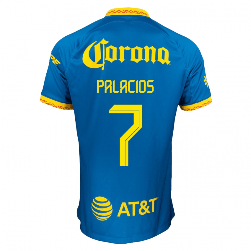 Homme Maillot Kiana Palacios #7 Bleu Tenues Extérieur 2023/24 T-Shirt Belgique