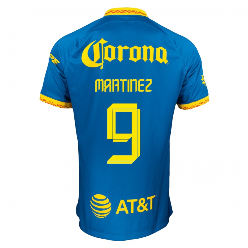 Heren Katty Martinez #9 Blauw Uitshirt Uittenue 2023/24 T-Shirt België