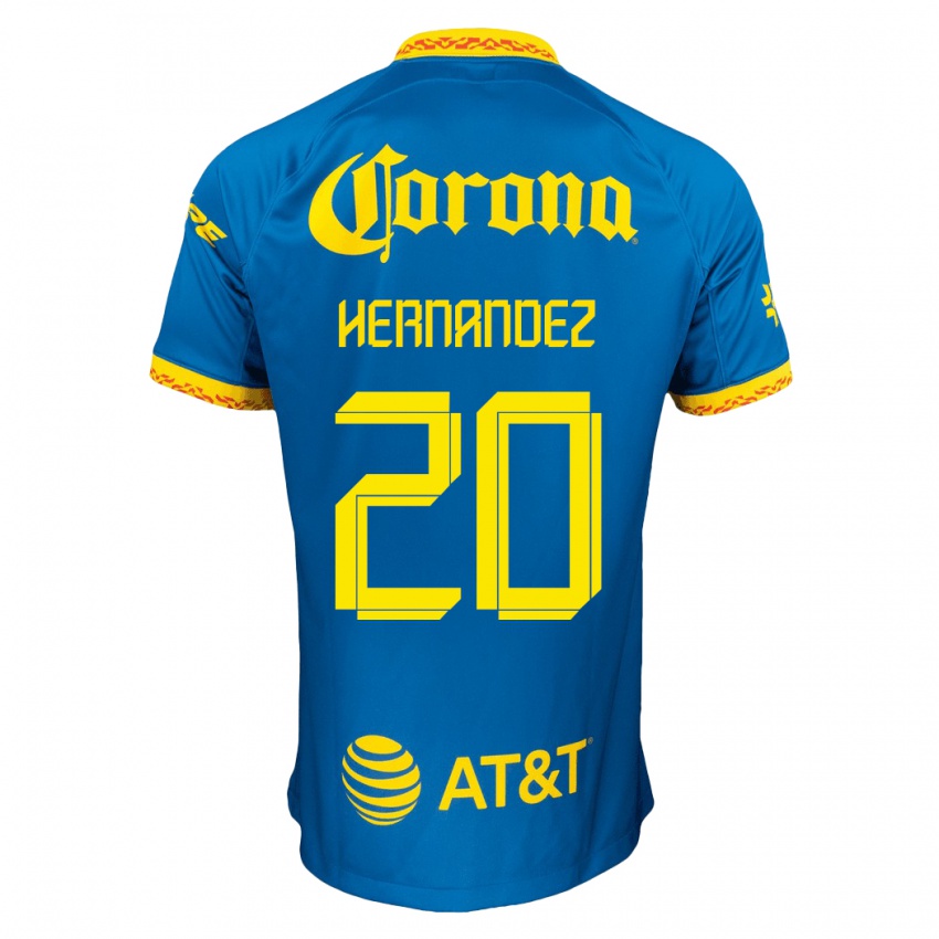Herren Nicki Hernandez #20 Blau Auswärtstrikot Trikot 2023/24 T-Shirt Belgien