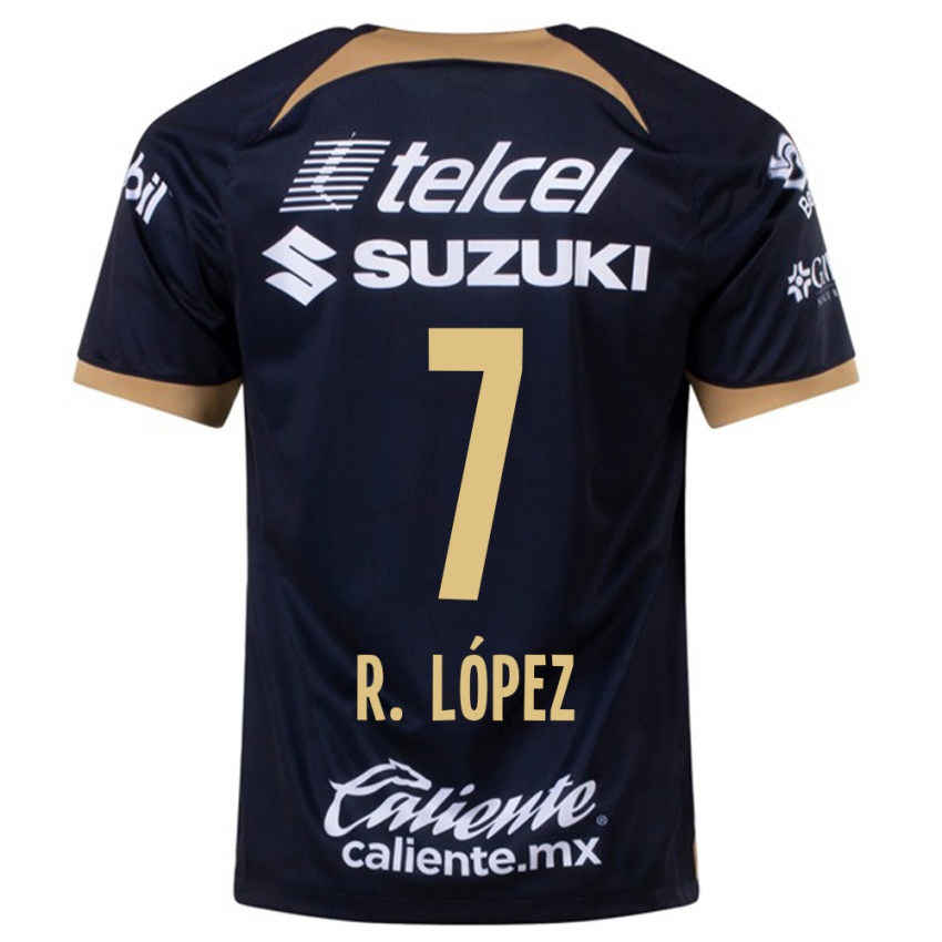 Herren Rodrigo López #7 Dunkelblau Auswärtstrikot Trikot 2023/24 T-Shirt Belgien