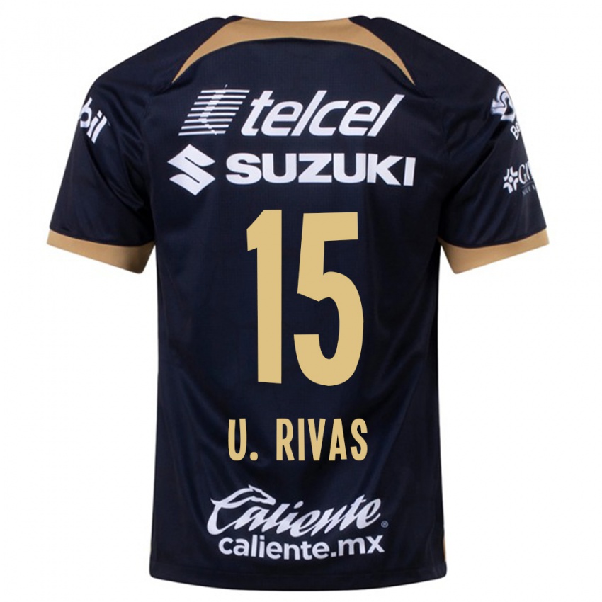 Herren Ulises Rivas #15 Dunkelblau Auswärtstrikot Trikot 2023/24 T-Shirt Belgien