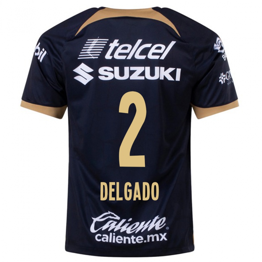 Heren Dirce Delgado #2 Donkerblauw Uitshirt Uittenue 2023/24 T-Shirt België