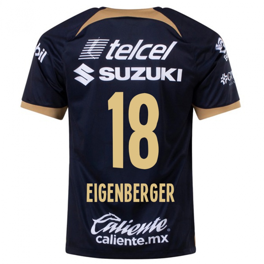 Herren Chandra Eigenberger #18 Dunkelblau Auswärtstrikot Trikot 2023/24 T-Shirt Belgien