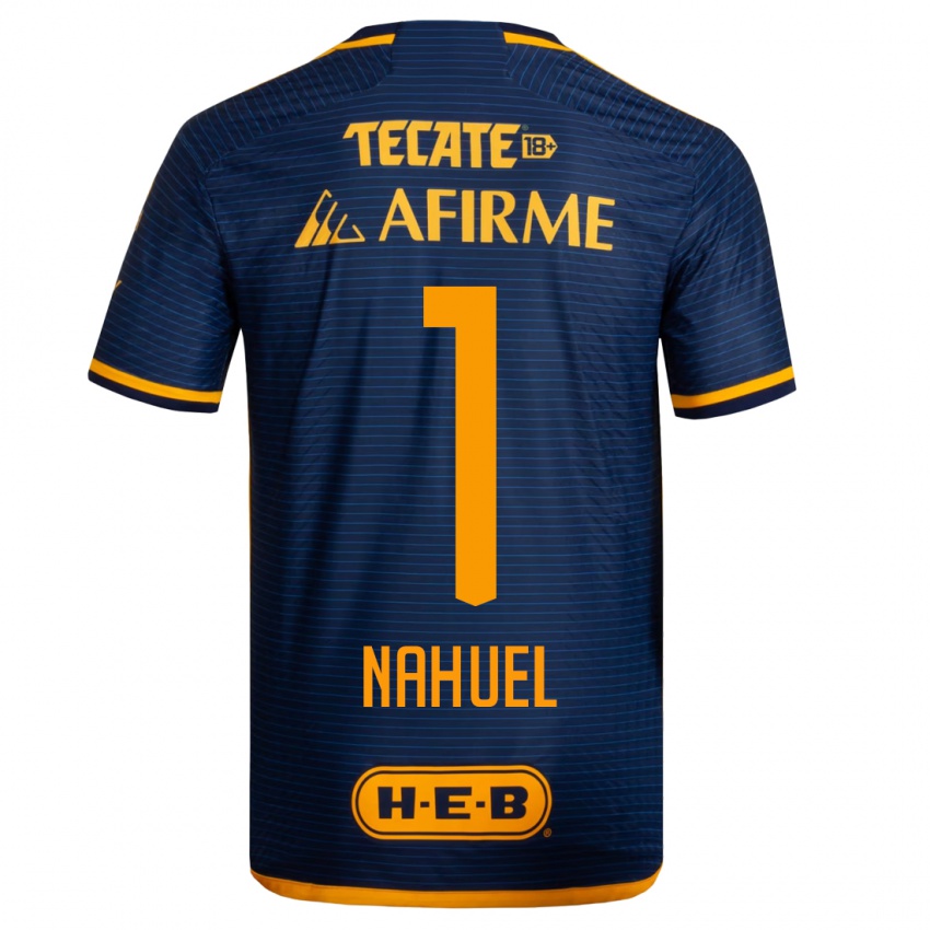 Homme Maillot Nahuel Guzman #1 Bleu Foncé Tenues Extérieur 2023/24 T-Shirt Belgique