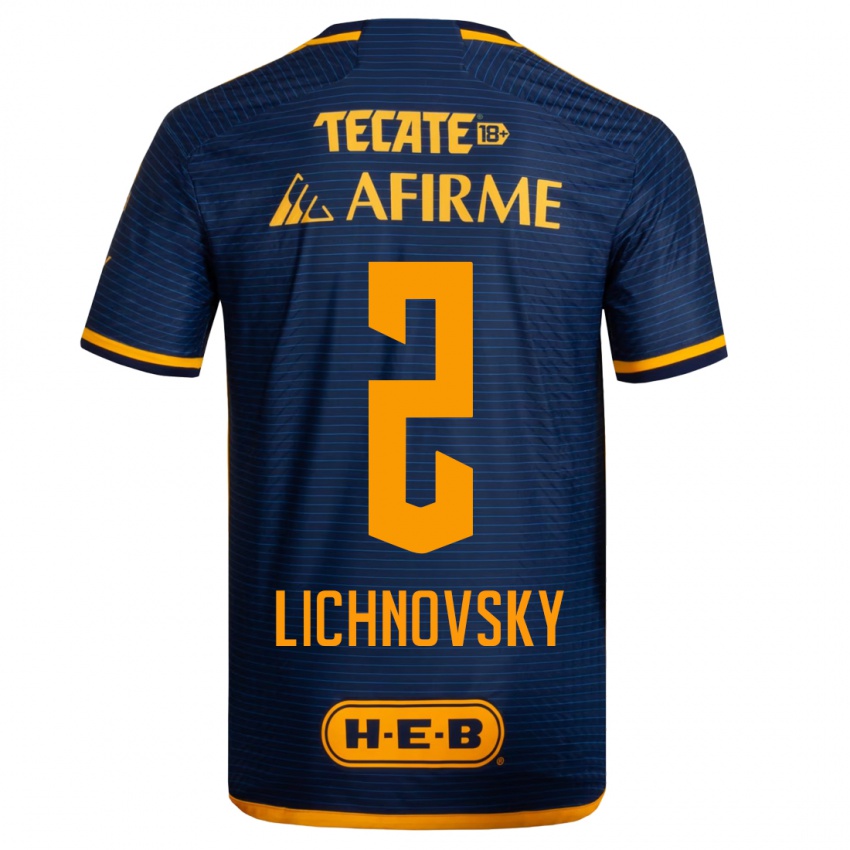 Heren Igor Lichnovsky #2 Donkerblauw Uitshirt Uittenue 2023/24 T-Shirt België